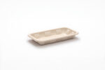 Earth Fiber Rectangular Tray with PBAT lamination 8"x5"x1" - Natural. (Case of 500 pcs)