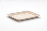 Earth Fiber Rectangular Tray with PBAT lamination 11"x9"x1" - Natural. (Case of 300 pcs)