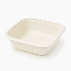 Carry PP Plastic Square bowl 26oz - White. (Case of 300 pcs)