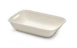 Carry PP Plastic Rectangular bowl 41oz - white. (Case of 300 pcs)