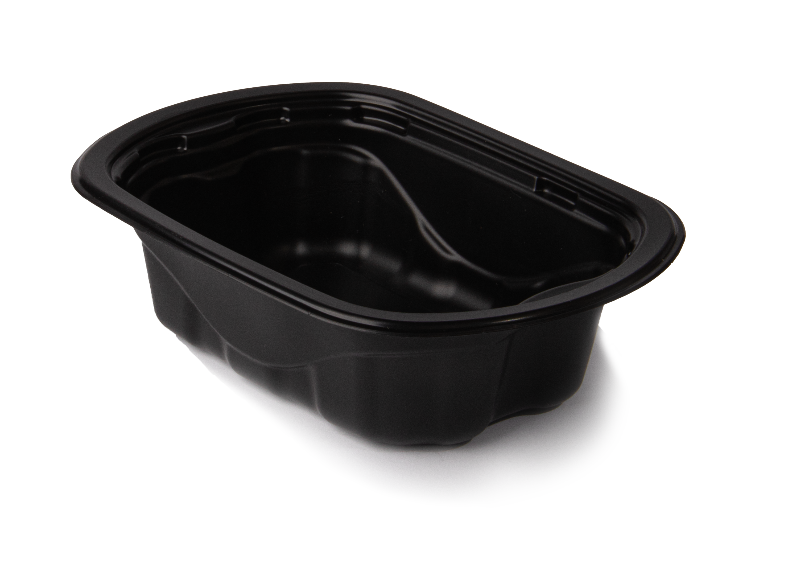 Casserole PP Plastic Medium Rectangular Container 24oz - Black. (Case of 360 pcs)