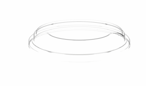 Ridge RPET Plastic HIGH Round Lid for Large Bowl 30oz item # 6733011 - Transparent. (Case of 240 pcs)
