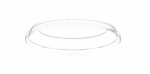 Ridge RPET Plastic HIGH Round Lid for Extra Large Bowl 44oz, item # 6734011 - Transparent. (Case of 160 pcs)