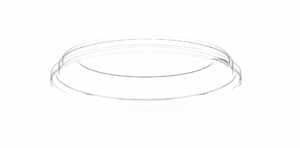 Ridge RPET Plastic HIGH Round Lid for Extra Large Bowl 44oz, item # 6734011 - Transparent. (Case of 160 pcs)