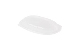 Small PP Plastic Oval Lid for plate 6.9"x4.3", item #9920012 - Transparent. (Case of 300 pcs)