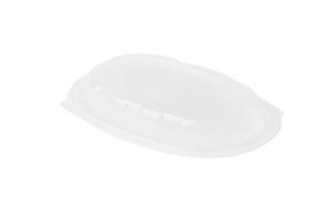 Medium PP Plastic Oval Lid for plate 7.9"x5.9", item #9922011 - Transparent. (Case of 400 pcs)